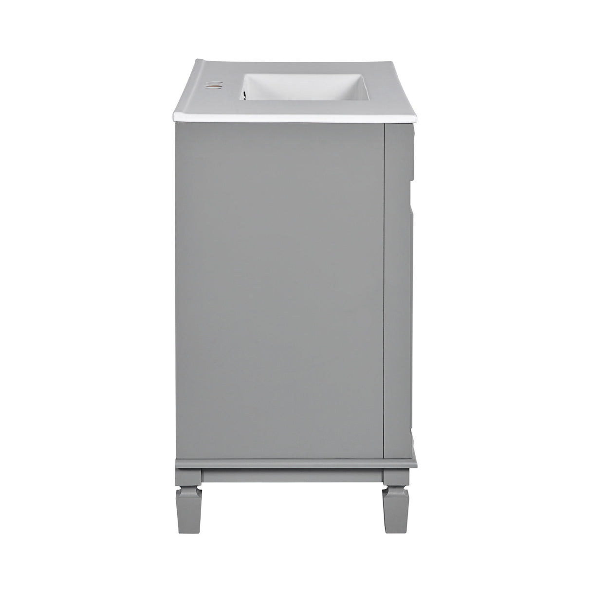 Bathroom Vanity With Top Sink, Mirror Cabinet, 2 Soft Closing Doors & 2 Drawers