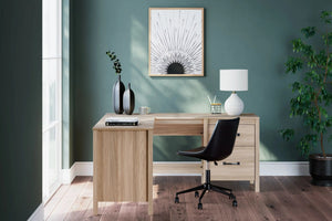 Battelle - 60" Home Office Desk With Return - Tan - Best Buy Furniture
