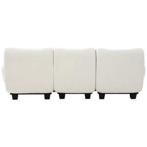 3 Seater Sofa Couch With Curved Armrests