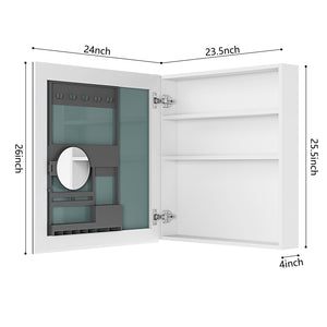 24'' W x 26'' H Frameless Mirror Medicine Cabinet