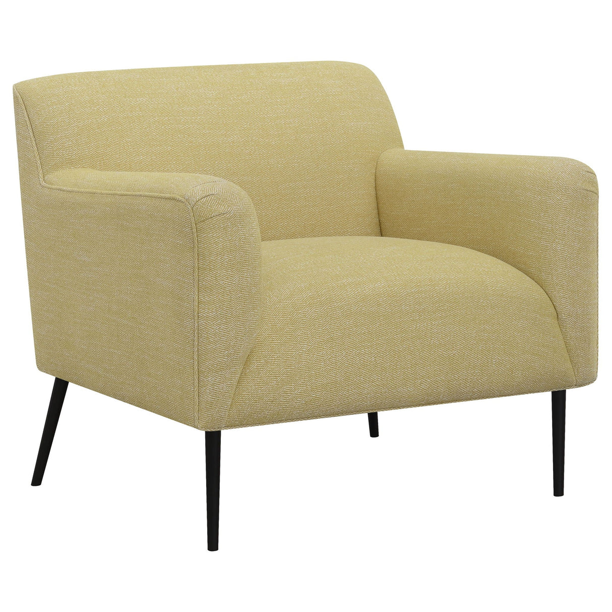 Darlene - Upholstered English Arm Accent Chair - Yellow