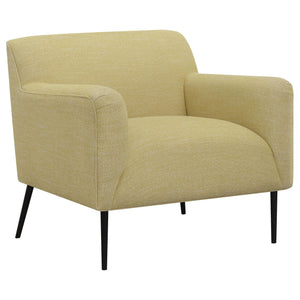 Darlene - Upholstered English Arm Accent Chair - Yellow