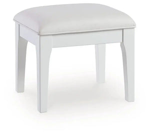 Chalanna - Vanity Stool - White - Best Buy Furniture