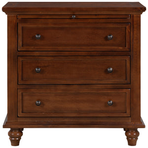 U_STYLE 27.6'' Nightstand with Pine Wood Veneer