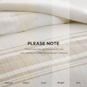 Cal King Cotton Jacquard Oversized Comforter Set with Decorative Pillows - White