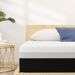 12'' Hybrid Mattress, Cooling Memory Foam & Pocket Springs Medium Firm - White - Queen
