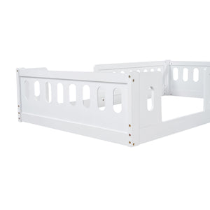 Platform Bed With Guardrail