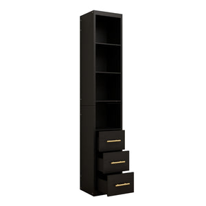 85.04" Tall Storage Cabinet with Drawer and Shelves