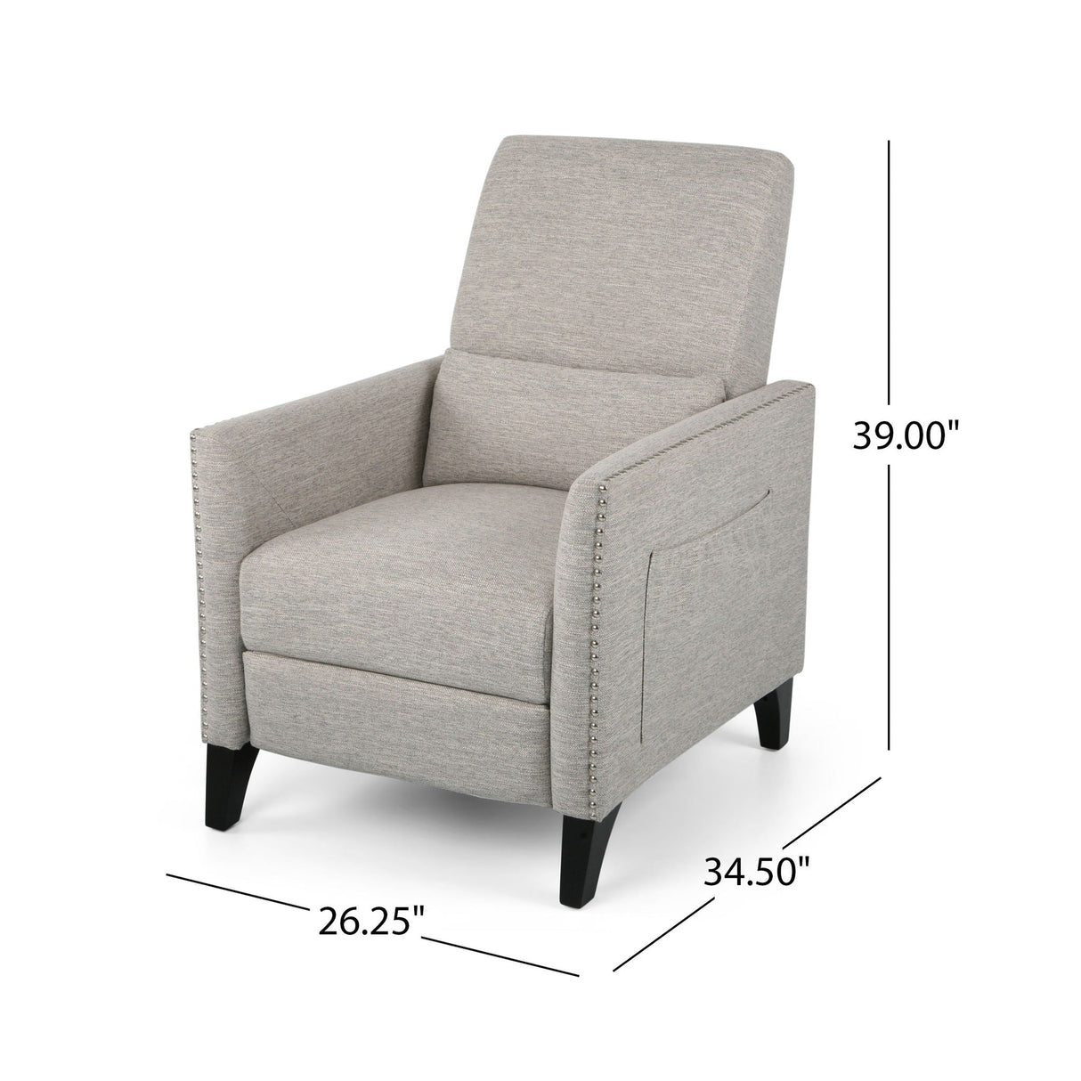 Kiersten - Contemporary Fabric Pushback Recliner - Best Buy Furniture