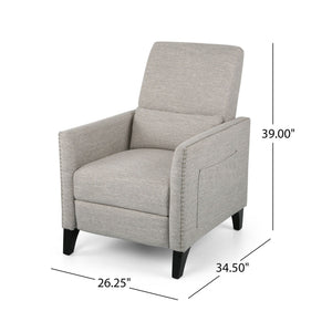 Kiersten - Contemporary Fabric Pushback Recliner - Best Buy Furniture