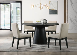 Jasper - Wide Contemporary Round Dining Table Set