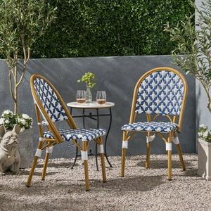 Chic French Bistro Chair With Durable Rattan And Aluminum Frame - Best Buy Furniture