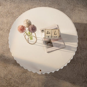 Round Fluted Storage Table with Lift-Off Lid