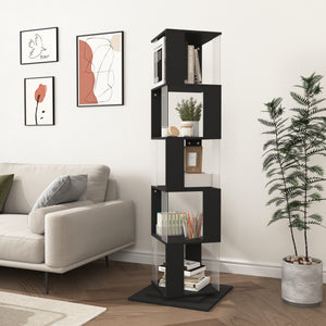 360° Rotating Bookshelf with Acrylic Plate