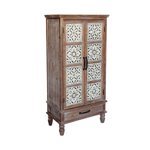55.12'' Tall Tower Storage Cabinet - Rustic Wood Sideboard