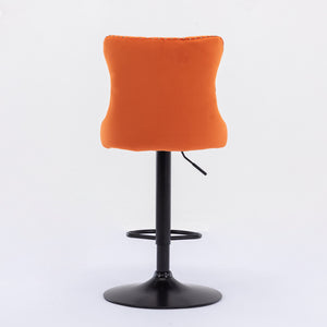 Swivel Barstools Adjusatble Seat Height, Modern Upholstered Bar Stools With Backs Comfortable Tufted For Home Pub And Kitchen Island (Set of 2)