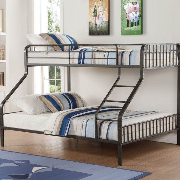 Caius - Twin Long Queen Bunk Bed - Gun - Best Buy Furniture