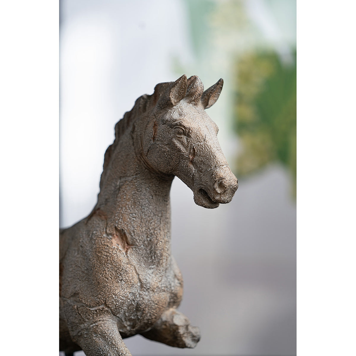 Antique Horse Statue On Stand