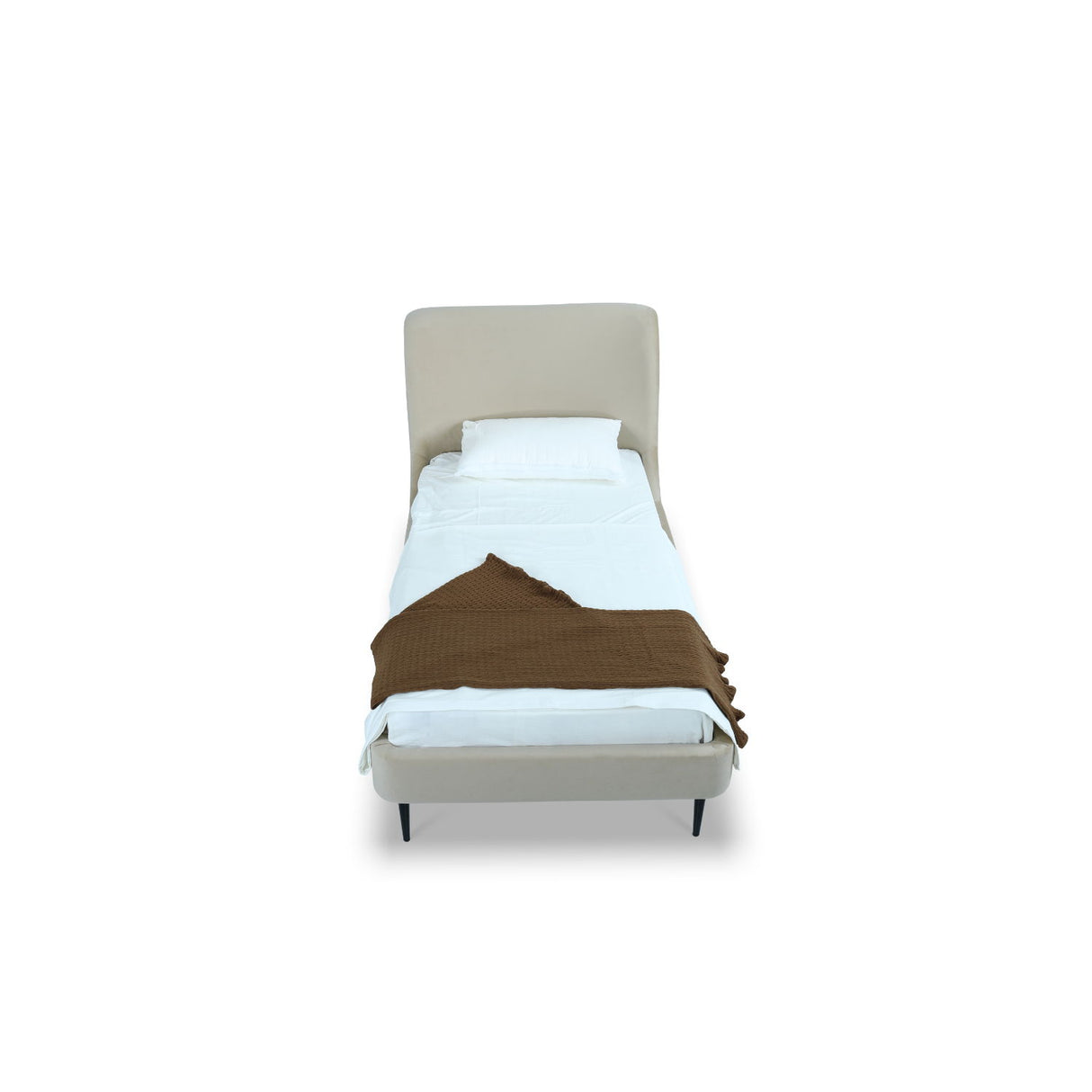 Heather - Upholstered Bed With Curved Headboard