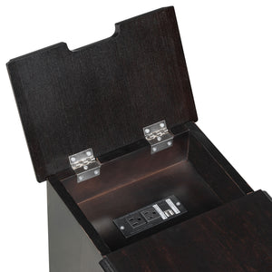 Vintage Flip Top Side Table With USB Ports