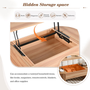 U-Can 47.2'' Lift Top Coffee Table with Hidden Compartment