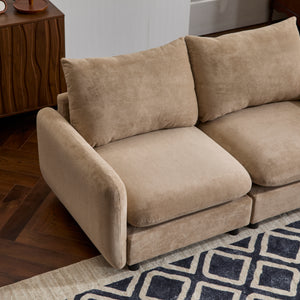 69 in. 2-Seats Modular Sectional Velvet Sofa Corner Chair Sofa Couch, Nomad