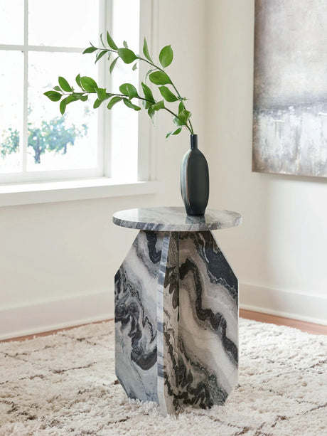 Wrenlane - Accent Table - Black / White / Taupe - Best Buy Furniture