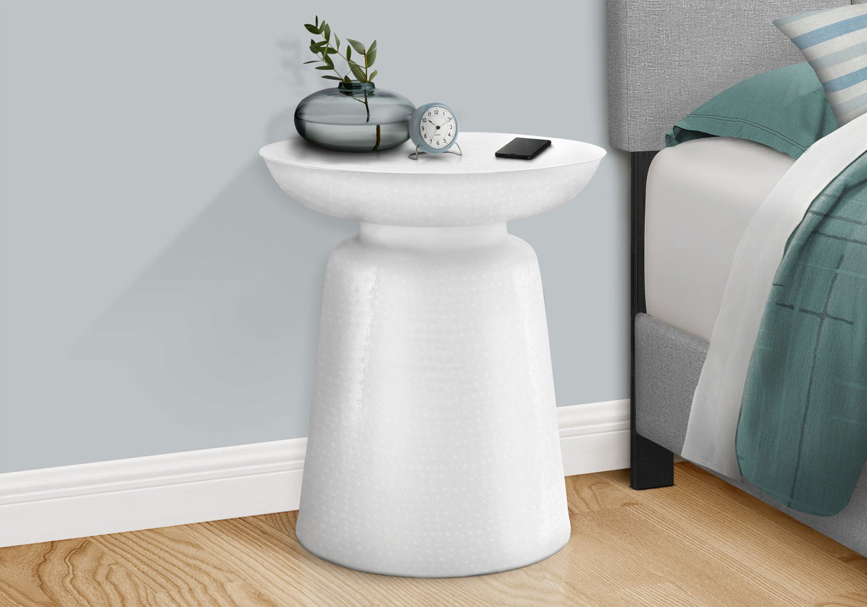 Drum Accent Side Table, Hammered Texture - Best Buy Furniture