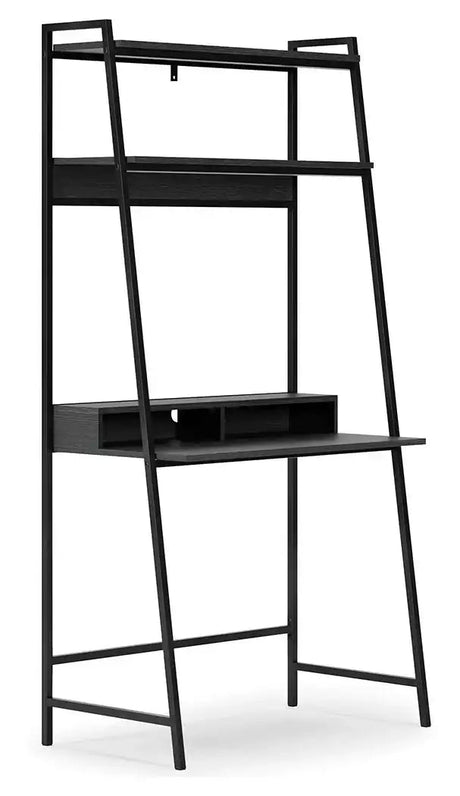 Yarlow - Home Office Desk and Shelf - Black - Best Buy Furniture