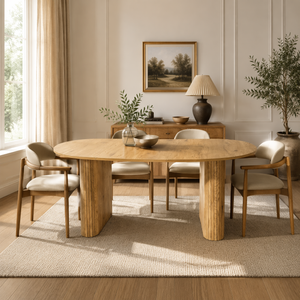 70.8" Oval Dining Table for 4-8