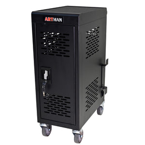 16 Bay Mobile School Charging Cart Station For book, Tablet And Laptop Computer With Power Strip Included