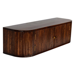 Solid Wood Chunky Chestnut Floating Bedside Table