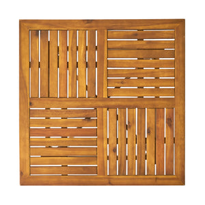 5 Piece Outdoor Acacia Wood Dining Set, Teak Finish