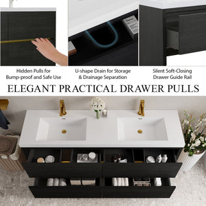 Bathin Freestanding Bathroom Vanity With Double Sinks
