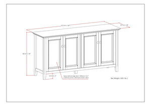 Amherst - 4 Door Storage Cabinet