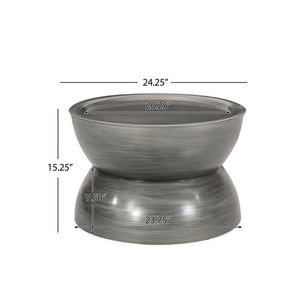 Sparling Modern Iron Hourglass Coffee Table