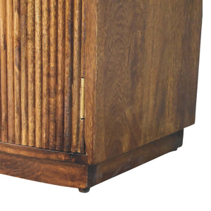 Solid Wood Milan Fluted Bedside Cabinet