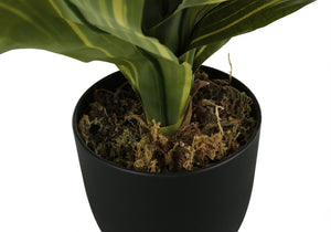 17" Tall, Artificial Plant, Dracaena, Indoor, Faux, Fake, Table, Greenery, Potted, Real Touch, Decorative - Green / Black - Best Buy Furniture