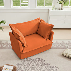 Slip-Covered Armchair with Cushions