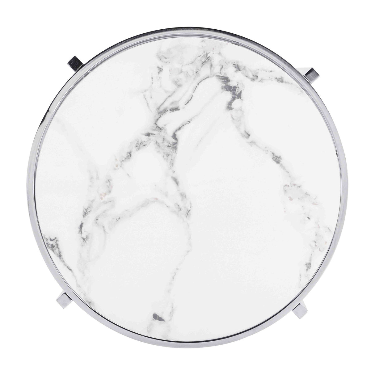 Elegant Round Table With Sintered Stone Top & Sturdy Metal Frame