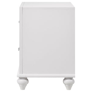 Barzini - 2 Drawer Nightstand Storage - White