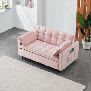 Sofa Bed With Pockets, 3 In 1 Convertible For Living Room