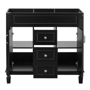 36'' Bathroom Vanity without Top Sink, Cabinet only, Modern Bathroom Storage Cabinet with 2 Soft Closing Doors