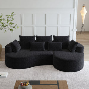 Curved Oversized Sectional Sofa With Extra Deep Seat