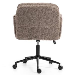 Criss Cross Swivel Desk Chair With Adjustable Armrests & Wheels For Home Office
