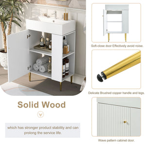 Bathroom Vanity, Combo Cabinet, Bathroom Storage Cabinet, Single Ceramic Sink