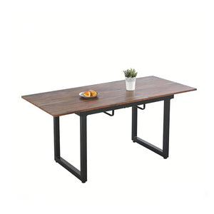 Square Extendable Dining Table With Metal Legs