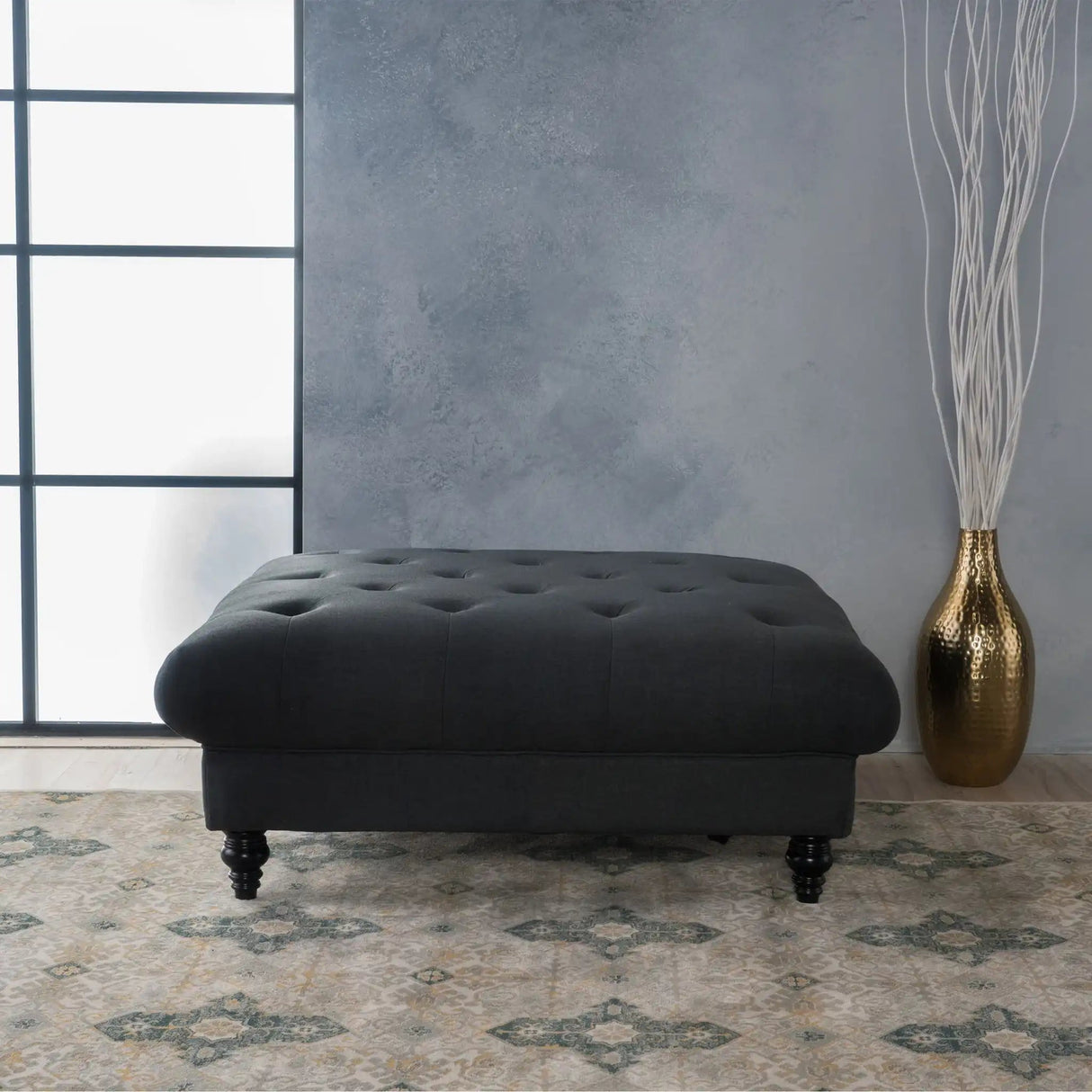 Madrid - Tufted Ottoman Footrest - Best Buy Furniture