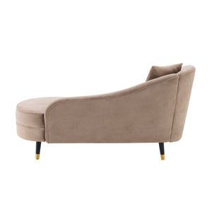 BellaLuxe Velvet Curved Chaise Lounge