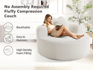 Round Sofa Bed with Memory Foam Sectional Couch